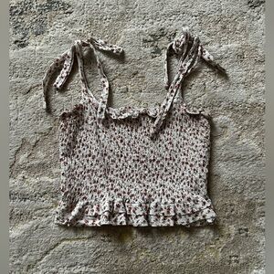 Stretchy Floral Crop Top